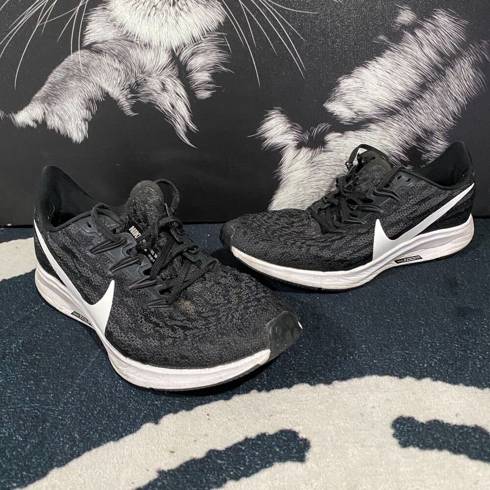 Nike Air Zoom Pegasus 36 AQ2210-004 Athletic Sneaker Women 8.5 Black Mesh Sports